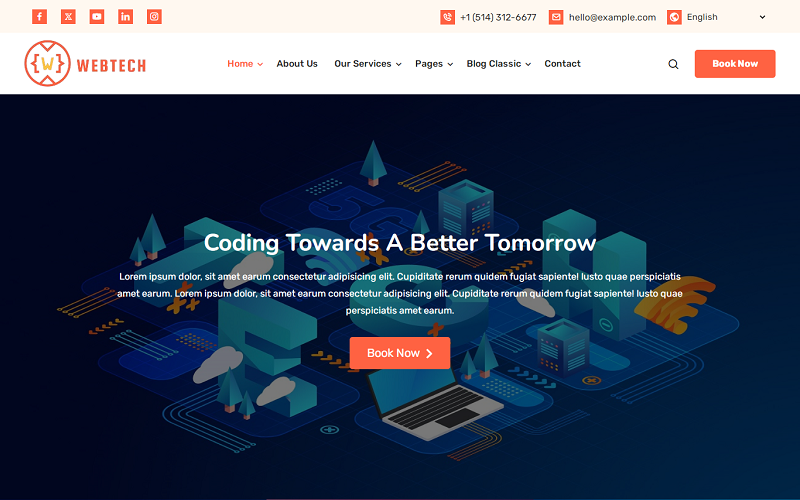 323 webtech software website apps technology it solution business wordpress theme