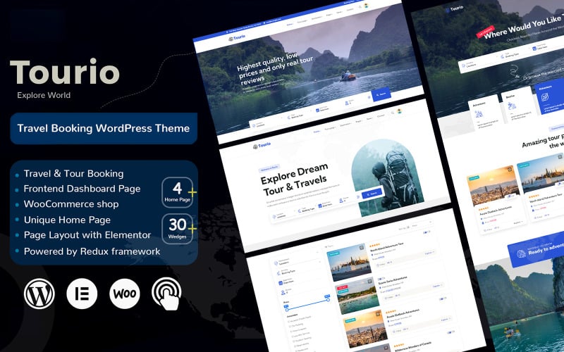 353 tourio travel and tour booking wordpress theme