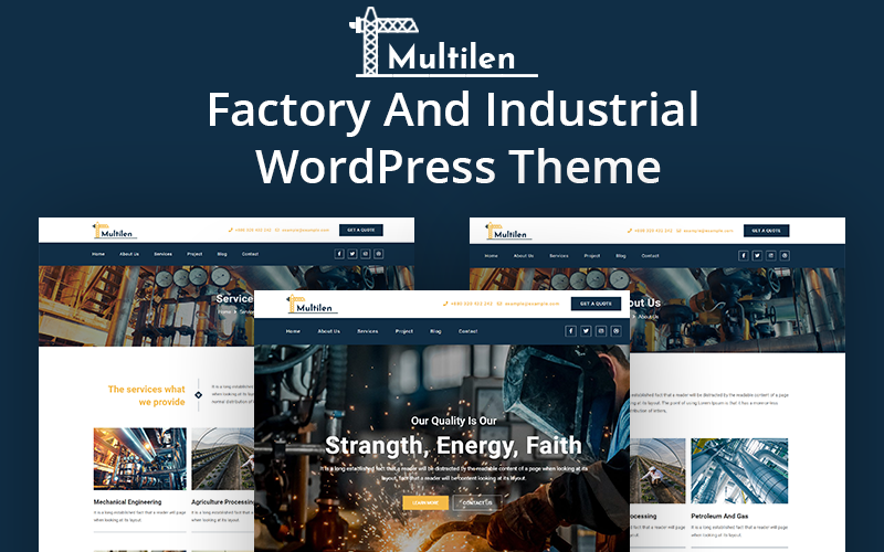 355 multilen industry and factory wordpress