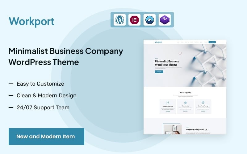 361 workport – minimalist business company wordpress theme