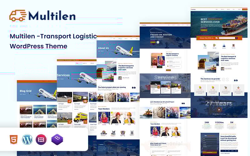 385 multilen transport and logistic wordpress theme