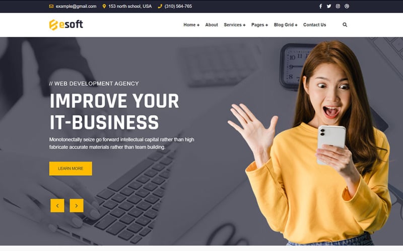 387 besoft technology and software wordpress theme