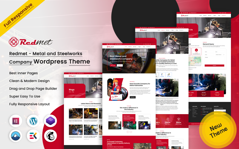 388 redmet metal and steelworks company wordpress theme