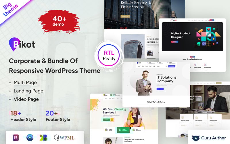 399 bikot corporate and bundle of responsive wordpress theme