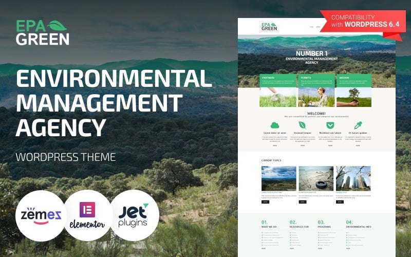 41 epa green environmental responsive wordpress theme