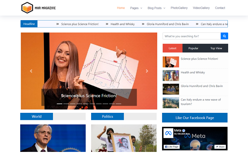 412 mhrmagazine newspaper blog journal photogallery videogallery and magazine wordpress theme