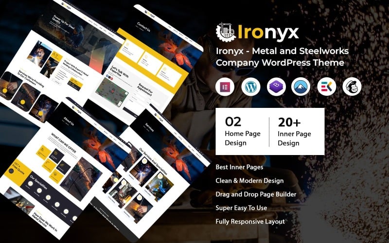 439 ironyx metal and steelworks company wordpress theme