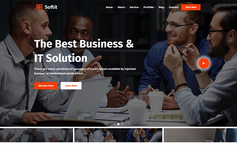 450 softit it solution services and technology wordpress theme