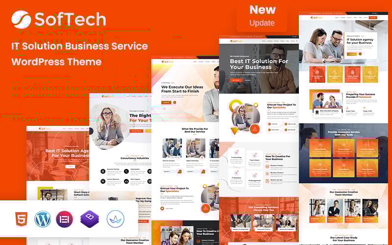 458 softech it solution and business service wordpress theme