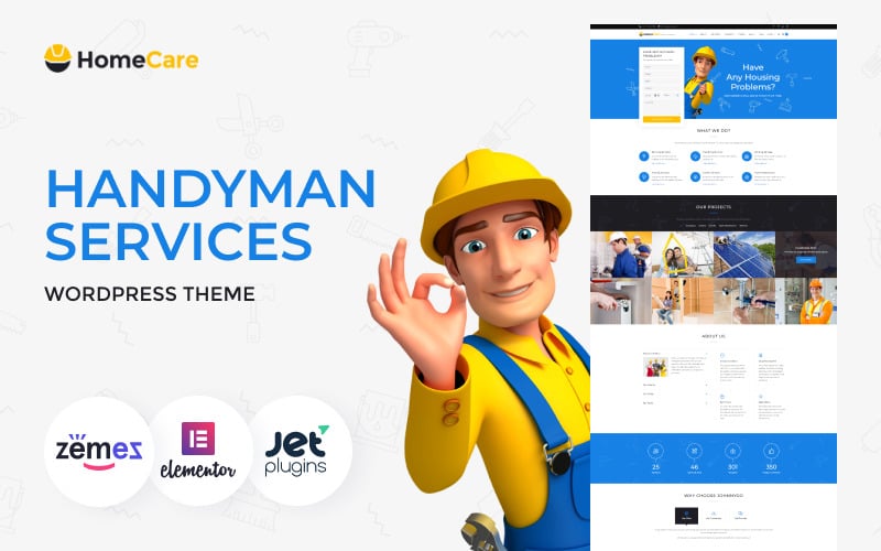 46 homecare handyman services wordpress theme