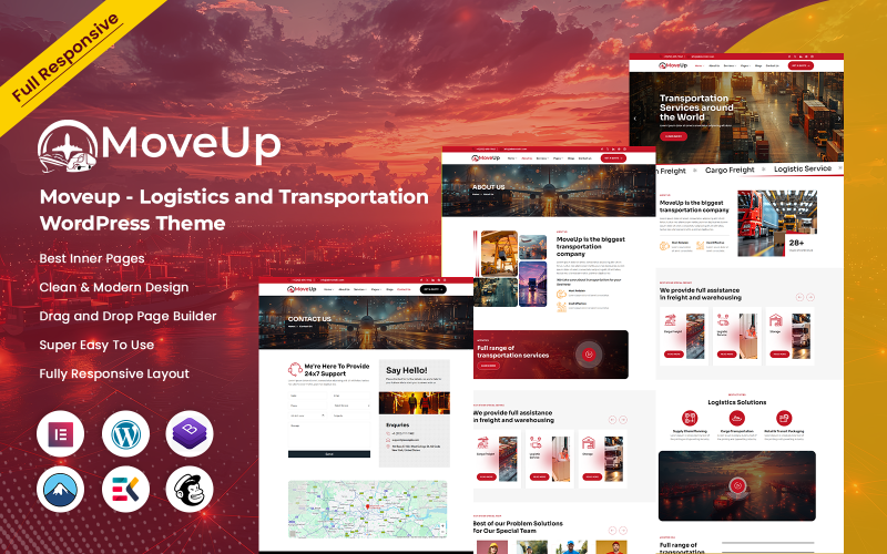 506 moveup logistics and transportation wordpress theme