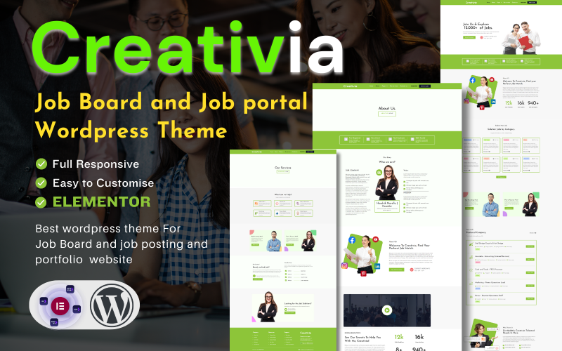 514 creativia job board and job solution wordpress theme