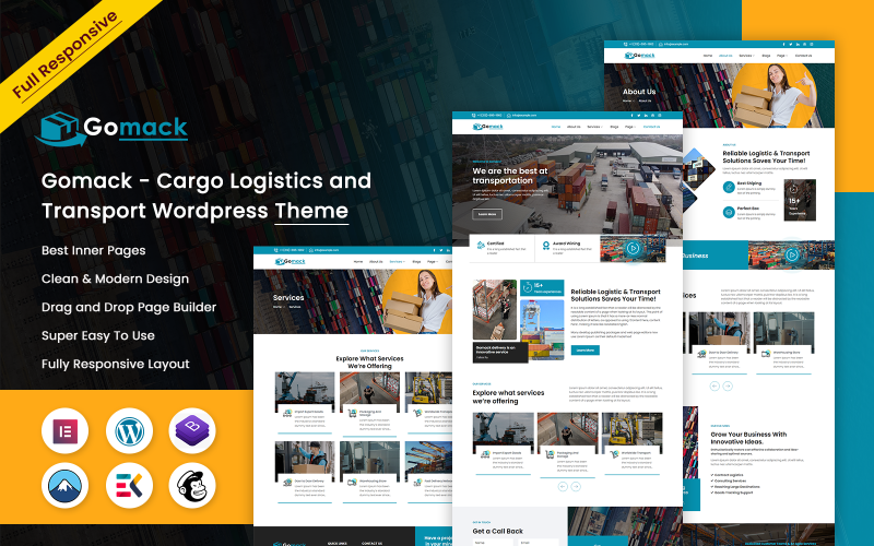 522 gomack cargo logistics and transport wordpress theme