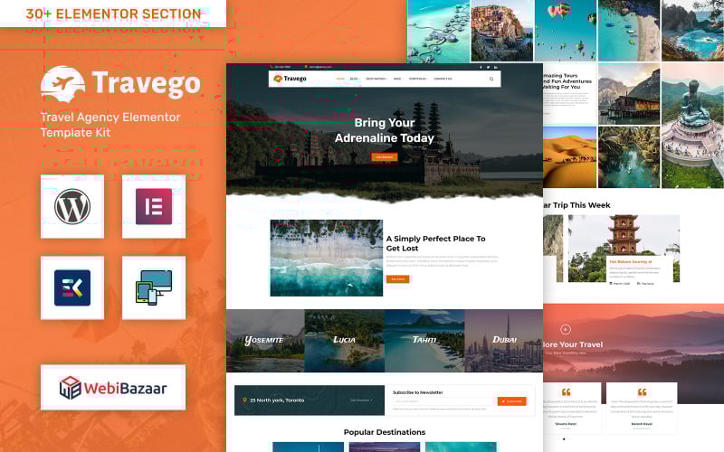 530 travego tour and travel agency template wordpress theme