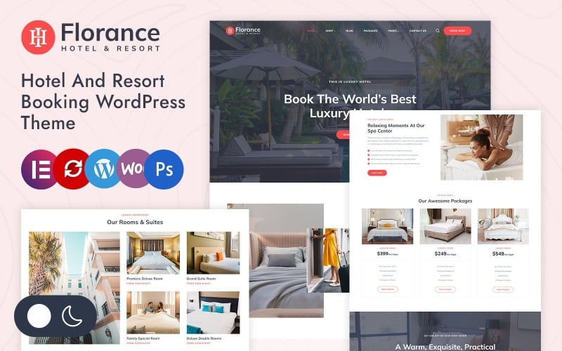 531 florance hotel and resort booking elementor wordpress responsive theme