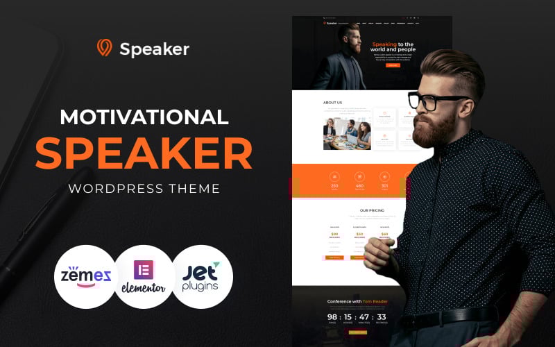 54 speaker life coach wordpress theme