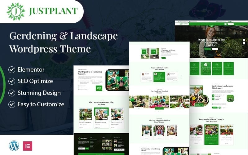 549 justplant gardening and landscape elementor wordpress theme