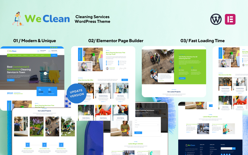 555 weclean cleaning services wordpress theme