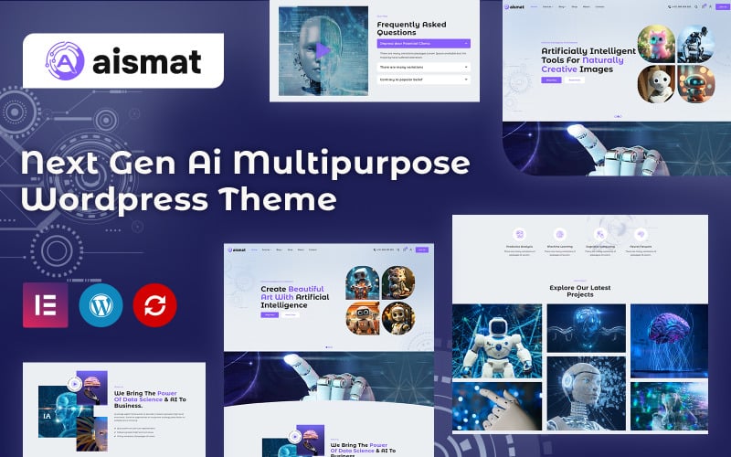 558 aismat ai artificial intelligence and technology wordpress theme