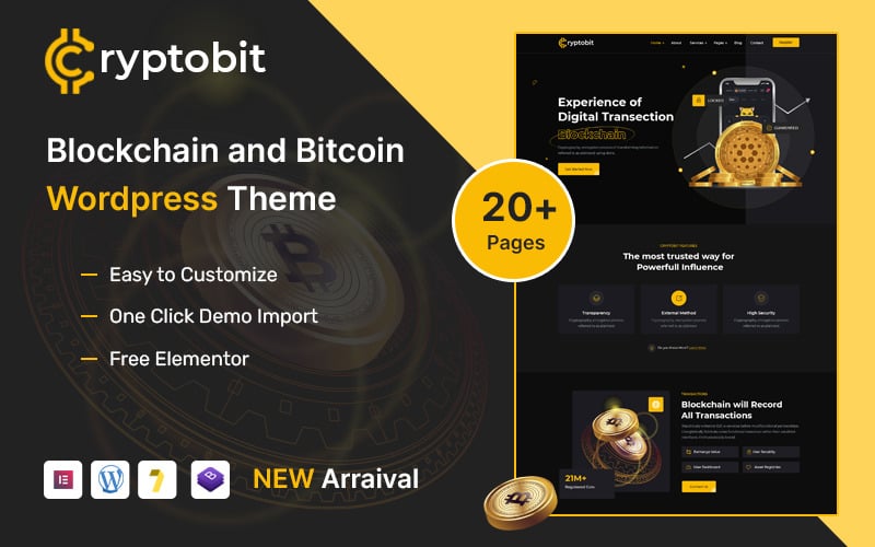 560 cryptobit blockchain wordpress theme