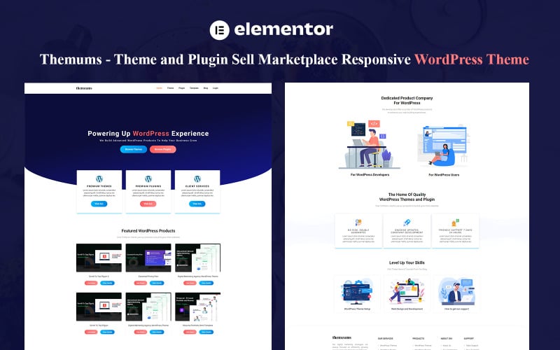 568 themums theme and plugin sell marketplace responsive wordpress theme