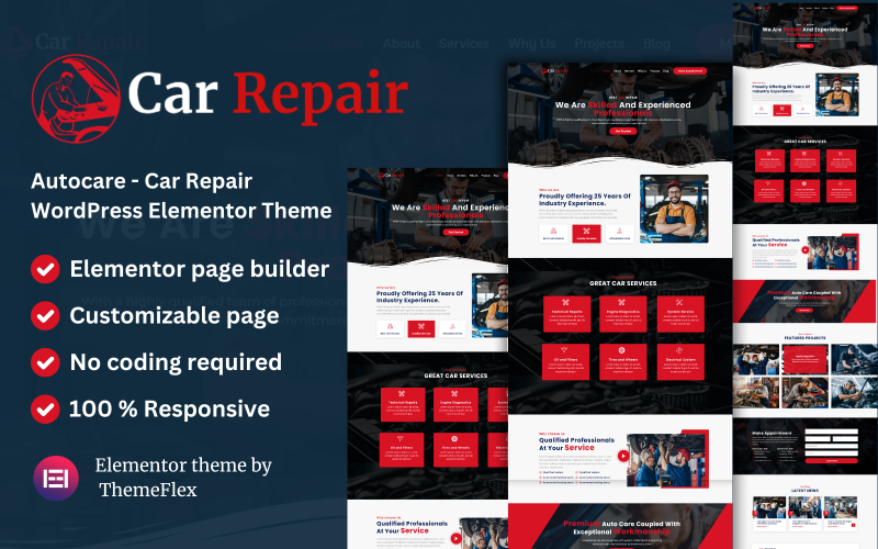 569 autocare car repair wordpress elementor theme