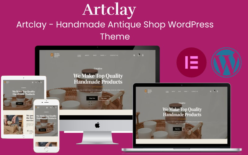 582 artclay – handmade antique shop wordpress theme
