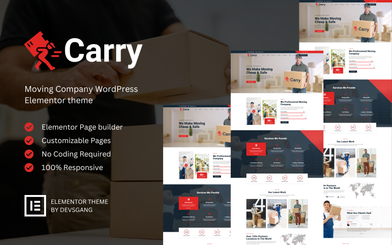 588 carry moving company wordpress elementor theme