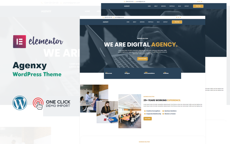 591 agenxy creative agency it elementor wordpress theme
