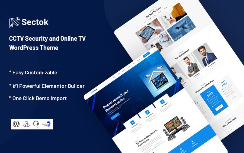 605 sectok cctv security and online tv wordpress theme