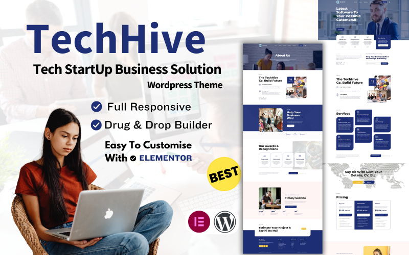 609 techhive tech startup software solution wordpress theme