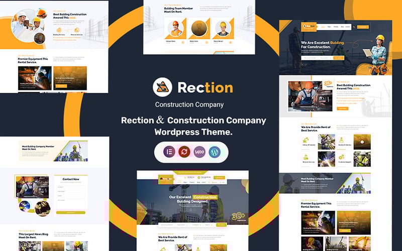 610 rection construction company wordpress theme