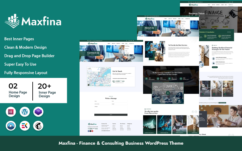 615 maxfina finance and consulting business wordpress theme