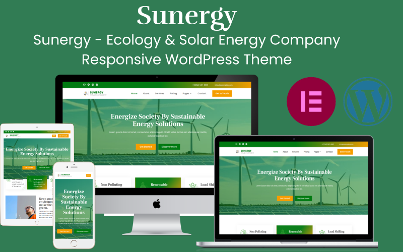 619 sunergy ecology and solar energy company responsive wordpress theme