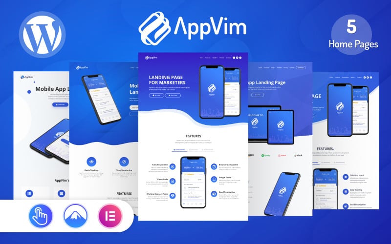 623 appvim app landing page wordpress theme