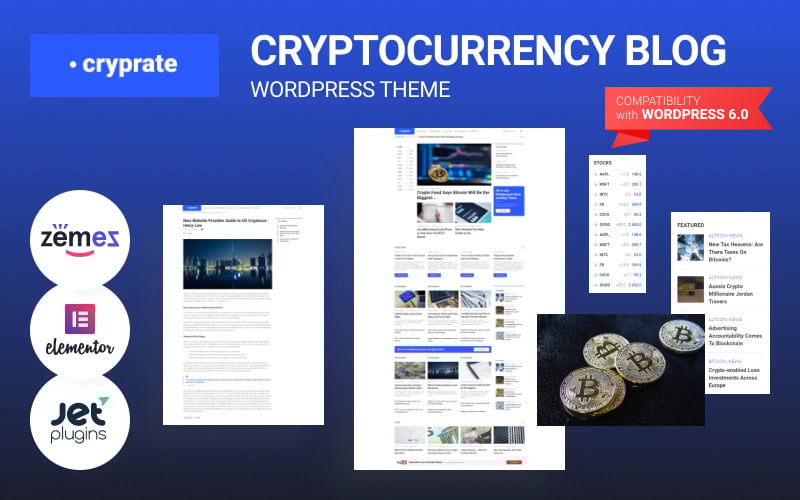 63 cryprate cryptocurrency blog wordpress elementor theme