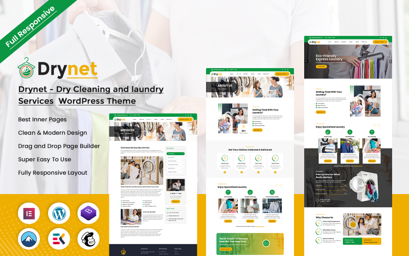 640 drynet dry cleaning and laundry services wordpress theme