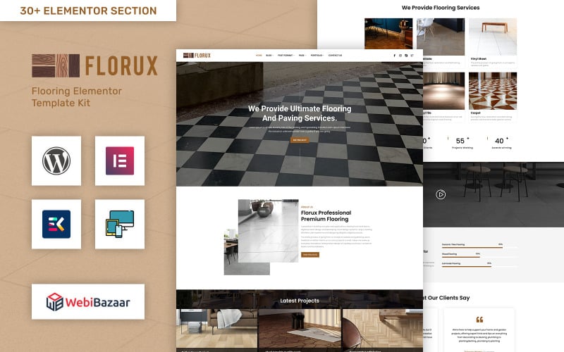 643 florux paving and tiling services elementor wordpress