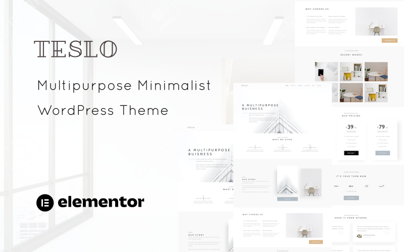 654 teslo multipurpose business and it solution minimalist wordpress theme