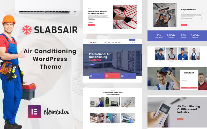 658 slabsair air conditioning and heating wordpress theme