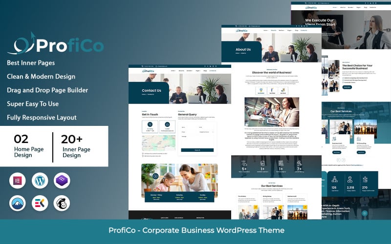 661 profico corporate business wordpress theme
