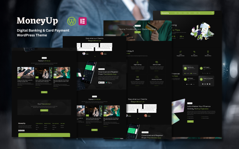 662 monyup digital banking and card payment services wordpress theme