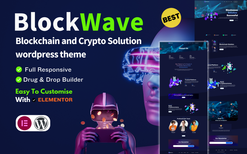 666 blcokwave crypto solution wordpress theme