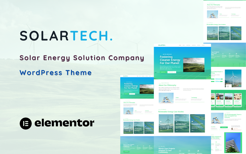 670 solartech solar energy solution company one page wordpress theme