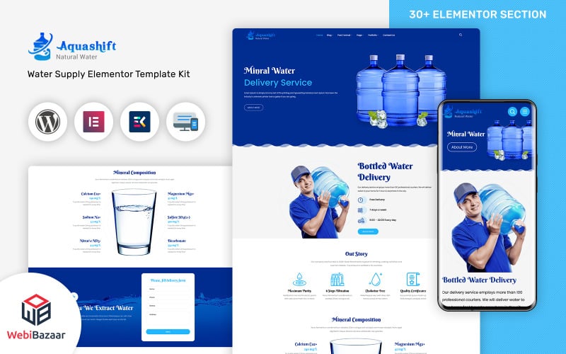 692 aquashift drinking water wordpress delivery services theme