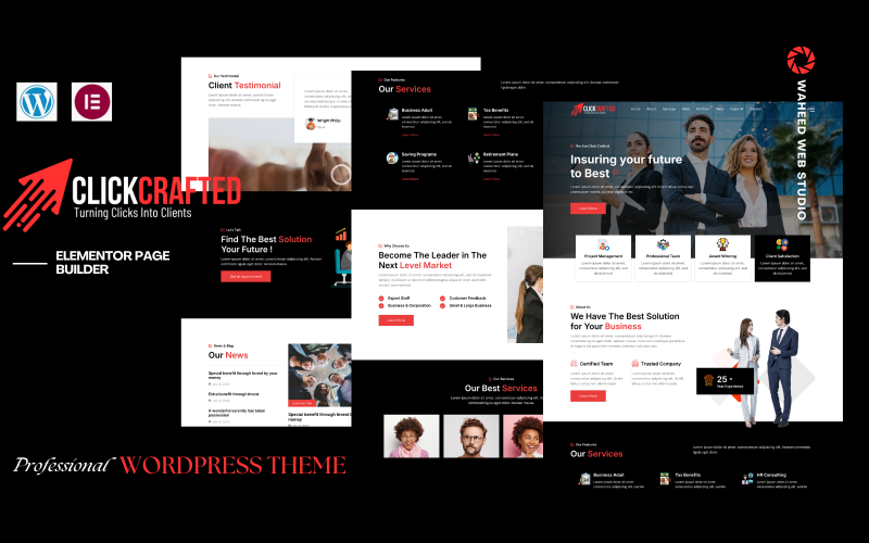 694 click crafted business and corprate services wordpress theme