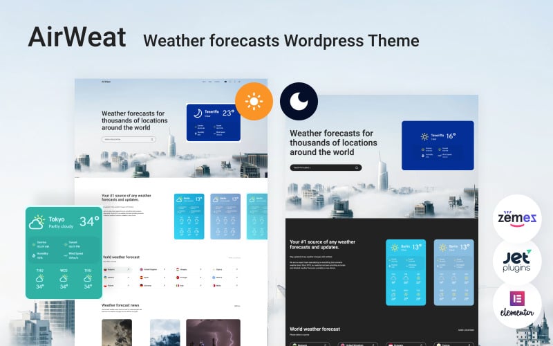 70 airweat weather forecast service wordpress theme