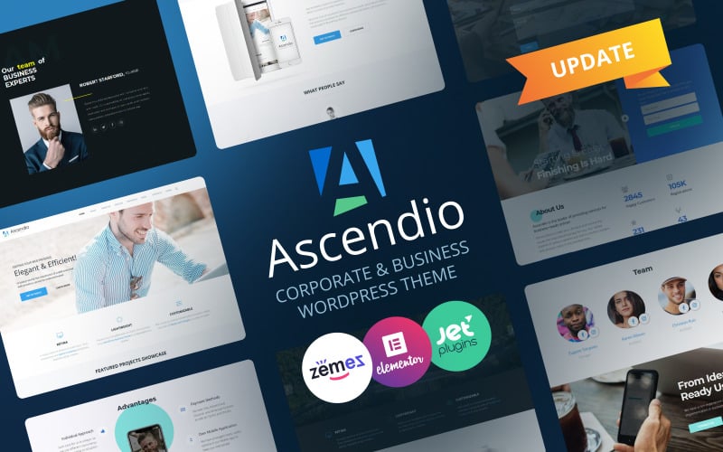 75 ascendio corporate and business wordpress theme