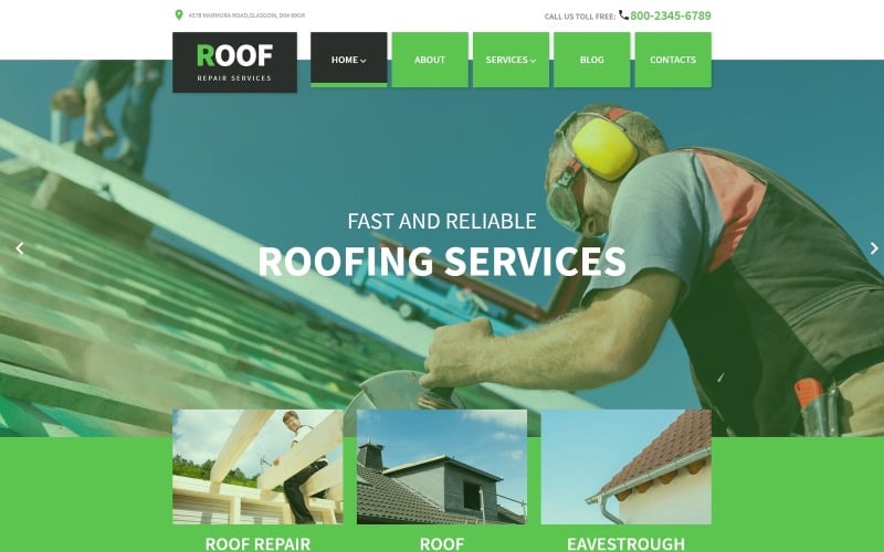 844 roof repair wordpress theme