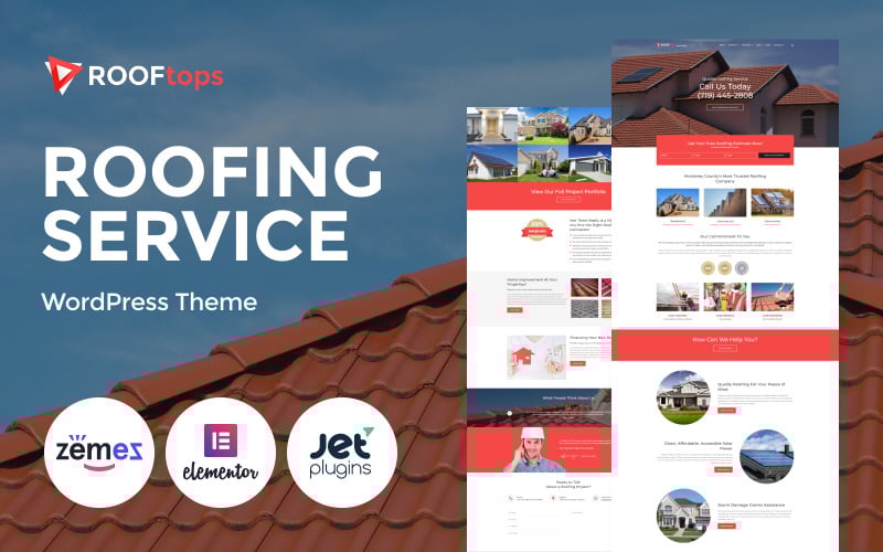 89 rooftops roofing services wordpress theme